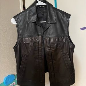 COPY - Rag&bone leather patchwork sleeveless vest